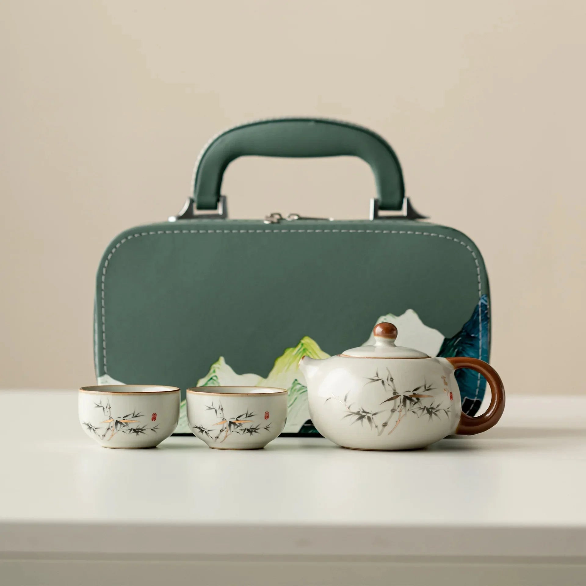 Elegant Portable Travel Tea Set - Anti-Scalding & Customizable