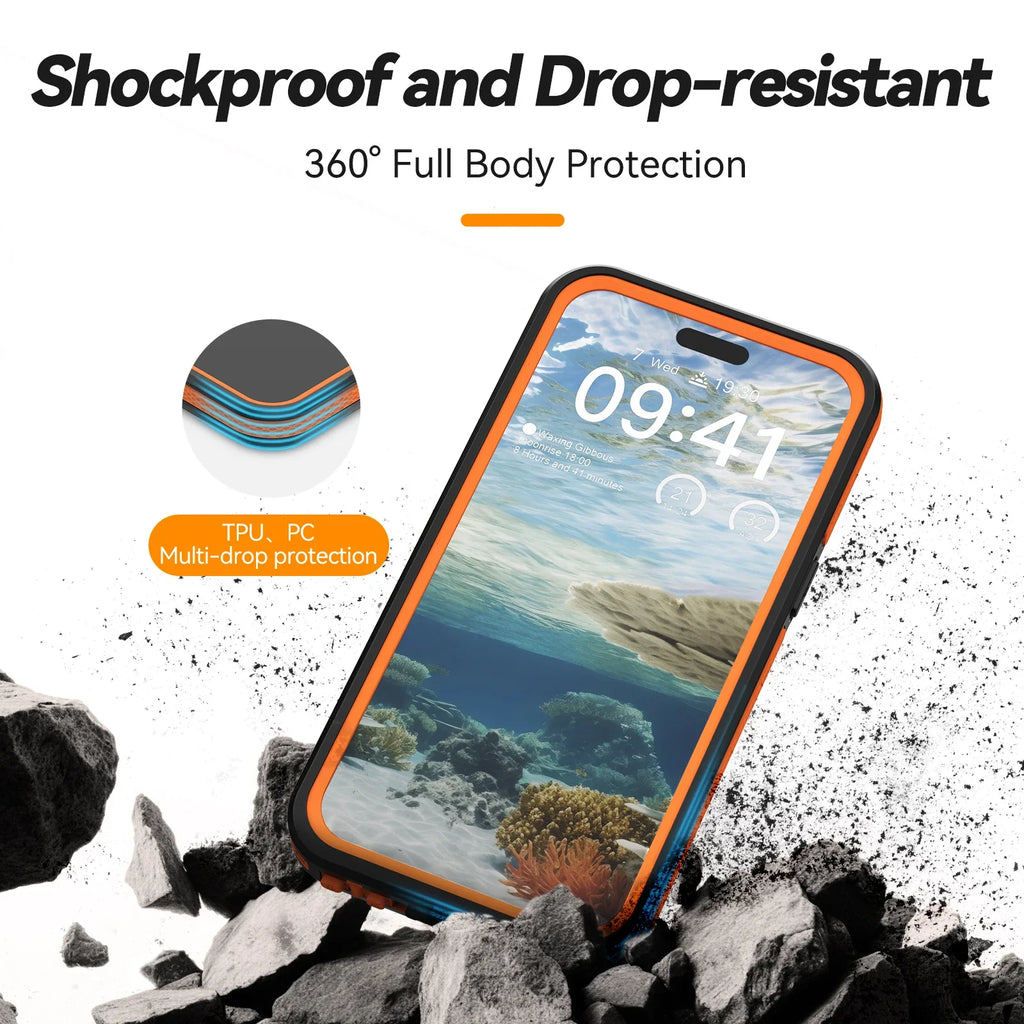 TELESIN Waterproof Case for iPhone 15 Pro Max - Ultimate Adventure Protection