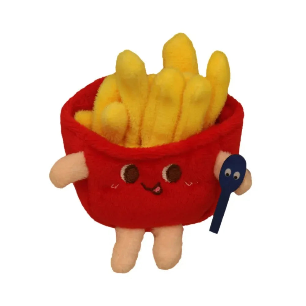 Cute Plush French Fries Bag Charm Keychain for Girls & Couples