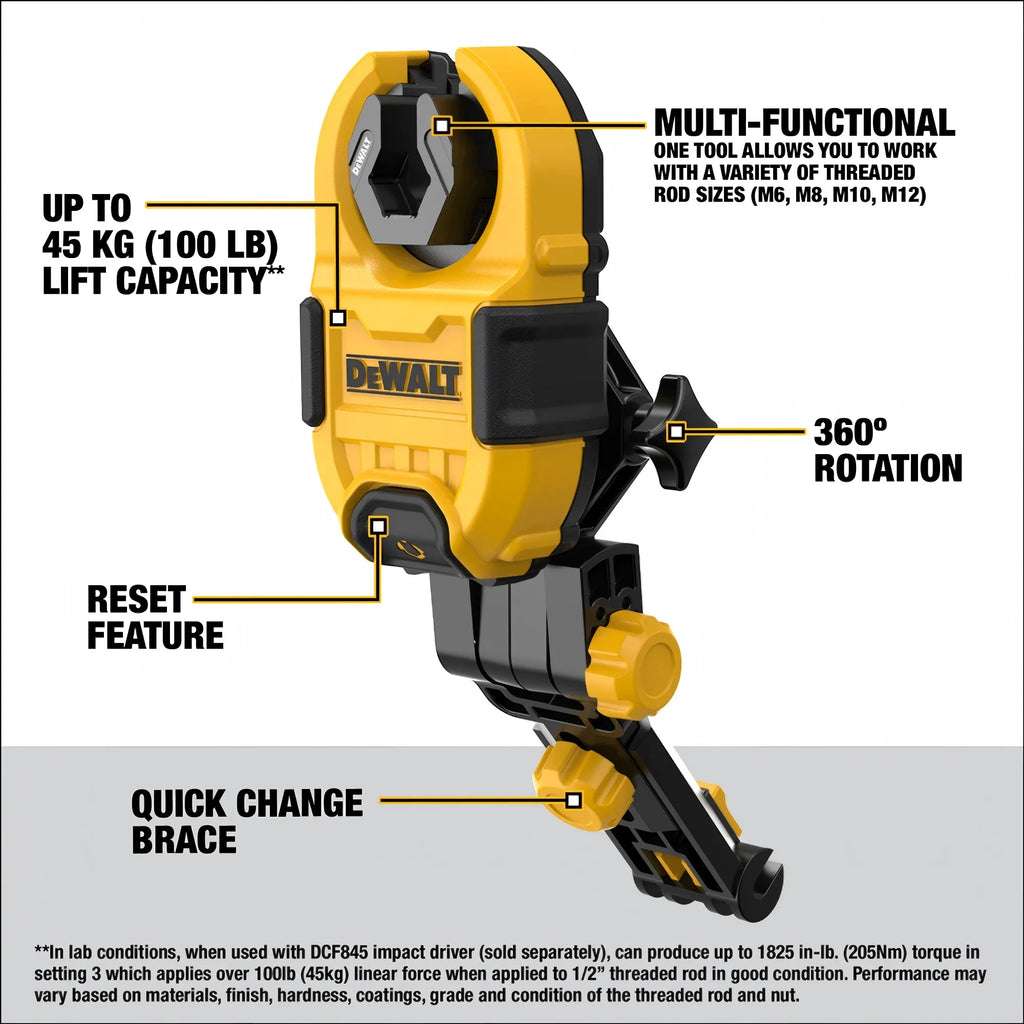 DEWALT IMPACT CONNECT Threaded Rod Nut Runner - Speed & Efficiency
