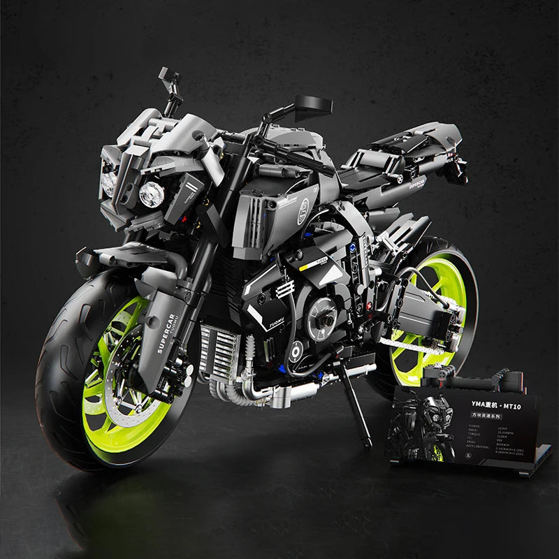 Creative Building Blocks: 1900+ Pieces Motorcycle STEM Kit