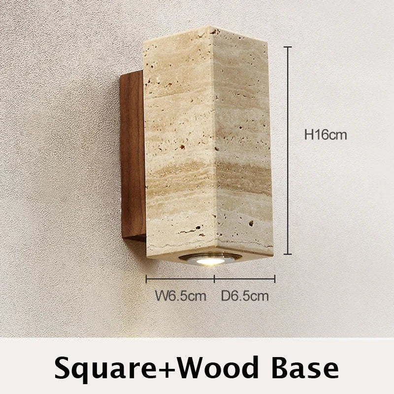 Wabi Sabi Marble LED Wall Lamp - Elegant & Eco-Friendly Lighting