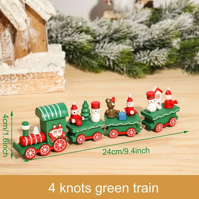 Christmas Train Ornament – Festive Wooden & Plastic Holiday Decor