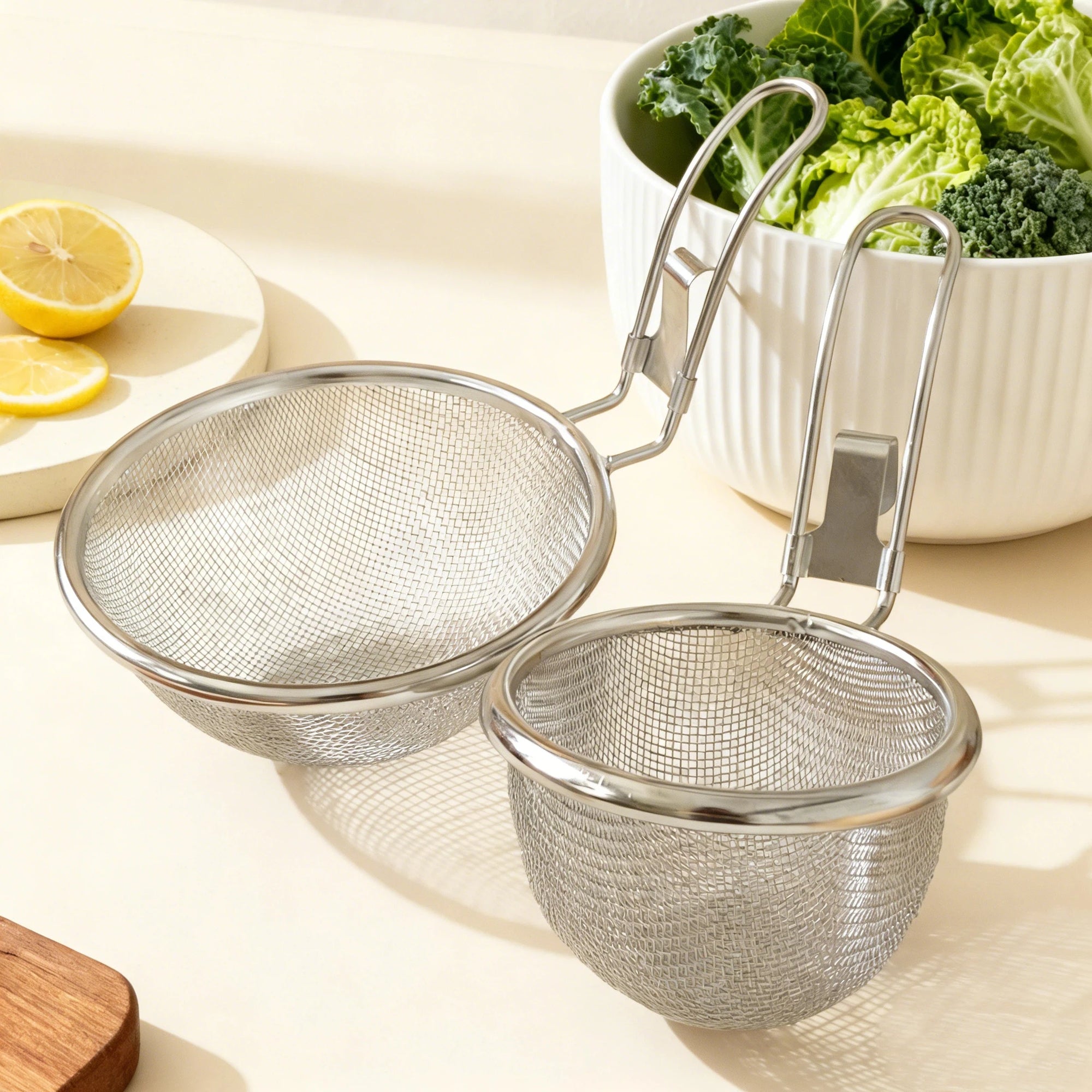 304 Stainless Steel Colander - Multi-functional Kitchen Strainer