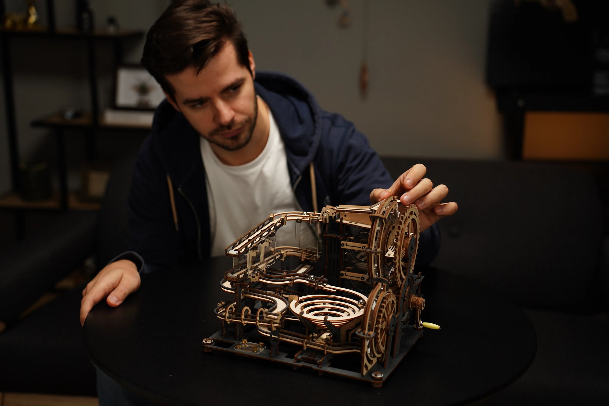 Robotime 3D Wooden Marble Run Puzzle Set - Engaging DIY Gift for Teens & Adults
