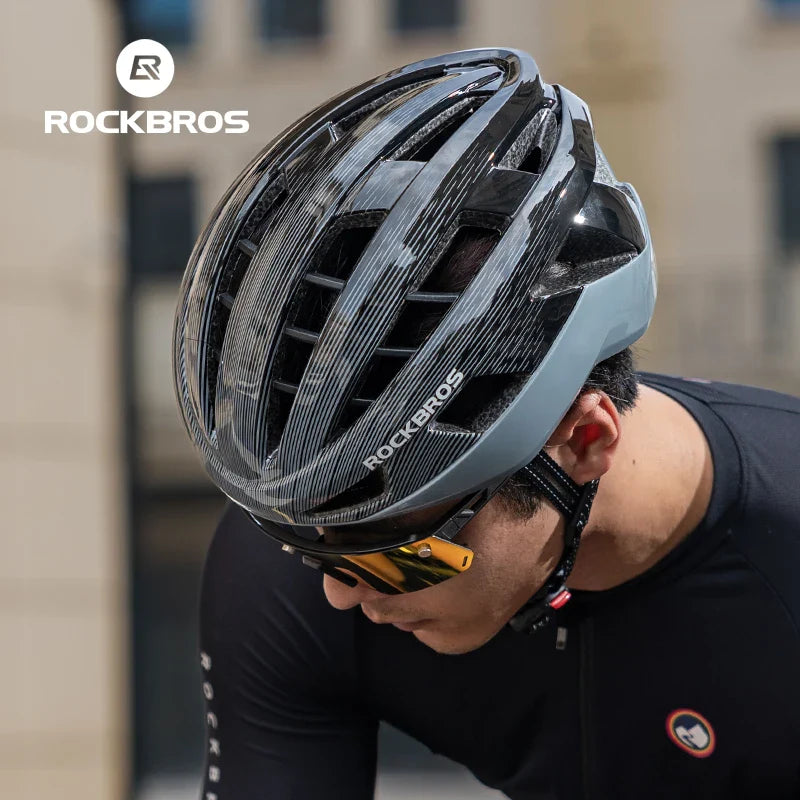 ROCKBROS Adjustable Cycling Helmet - Breathable Safety for All Riders