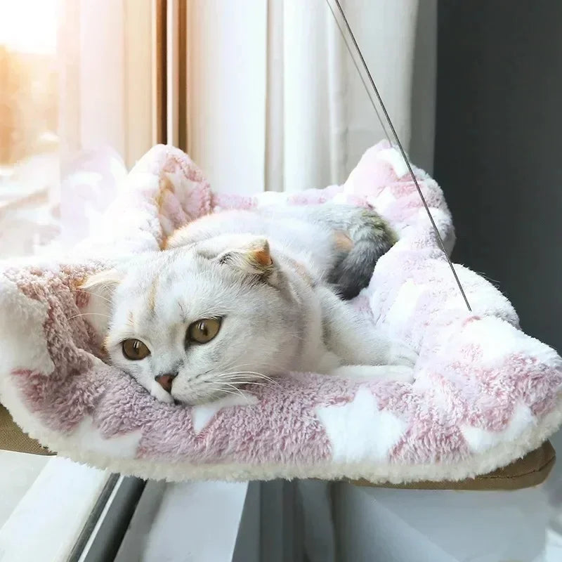 Cat Window Hammock - Washable Suction Shelf Bed for Feline Relaxation
