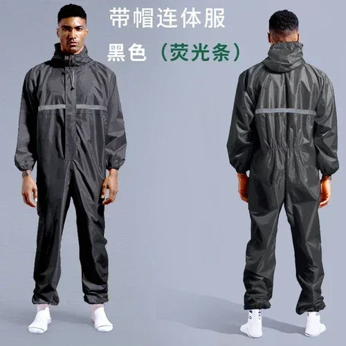 Men's & Women's Waterproof Raincoat - Hooded Rain Suit