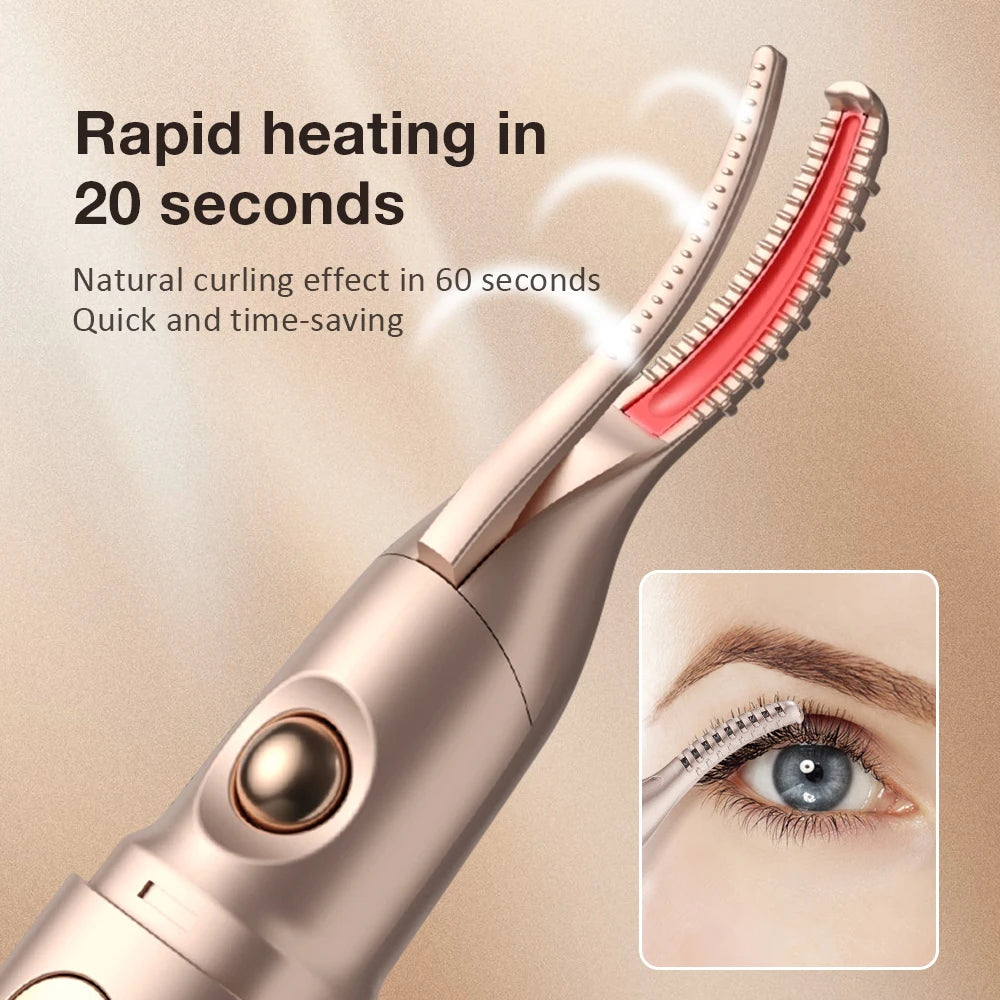 2-in-1 Heated Eyelash Curler & Eyebrow Trimmer - Quick & Easy Styling