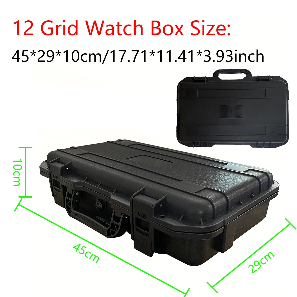 12-Grid Waterproof Antique Watch Box - Moisture-Proof & Protective Design