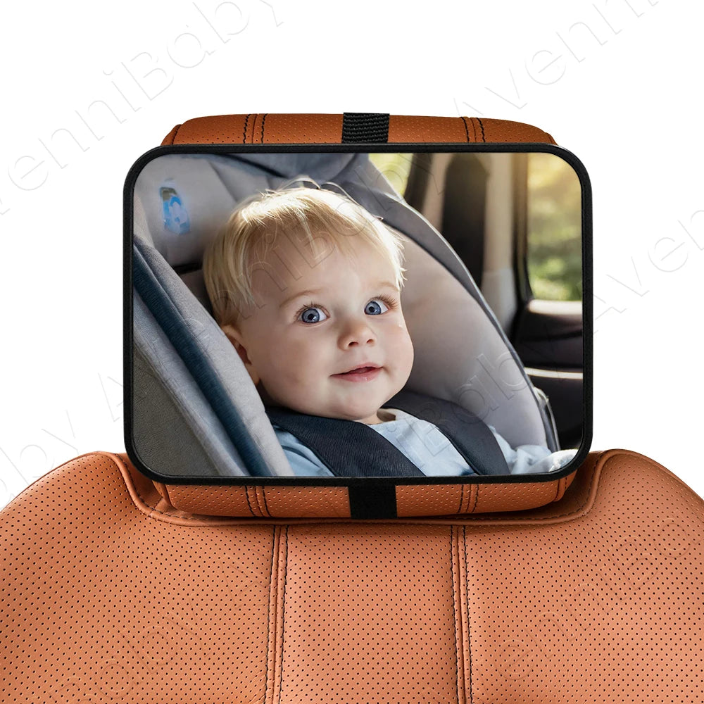 Shatterproof Baby Car Mirror - Easy Install, Universal Fit