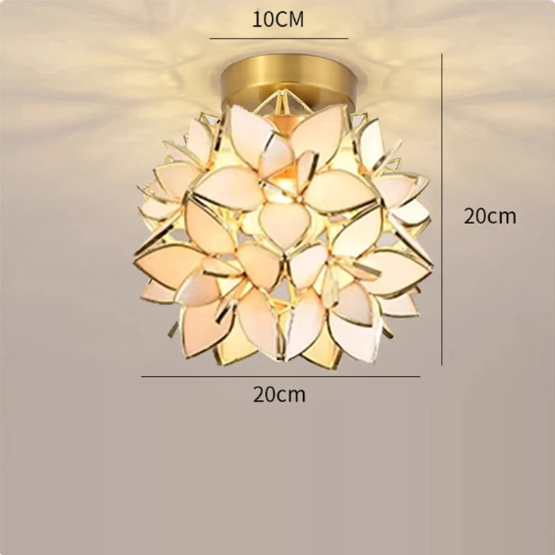 Nordic Copper Glass Pendant Light - Stylish LED Fixture for Home