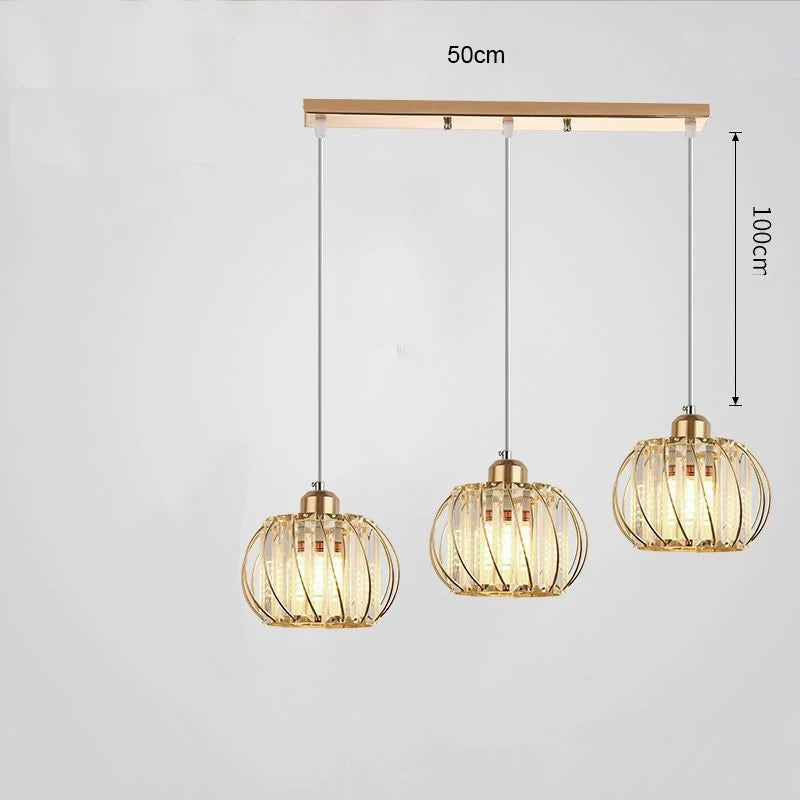 Luxury Crystal Chandelier - Modern LED Pendant Light for Dining Room
