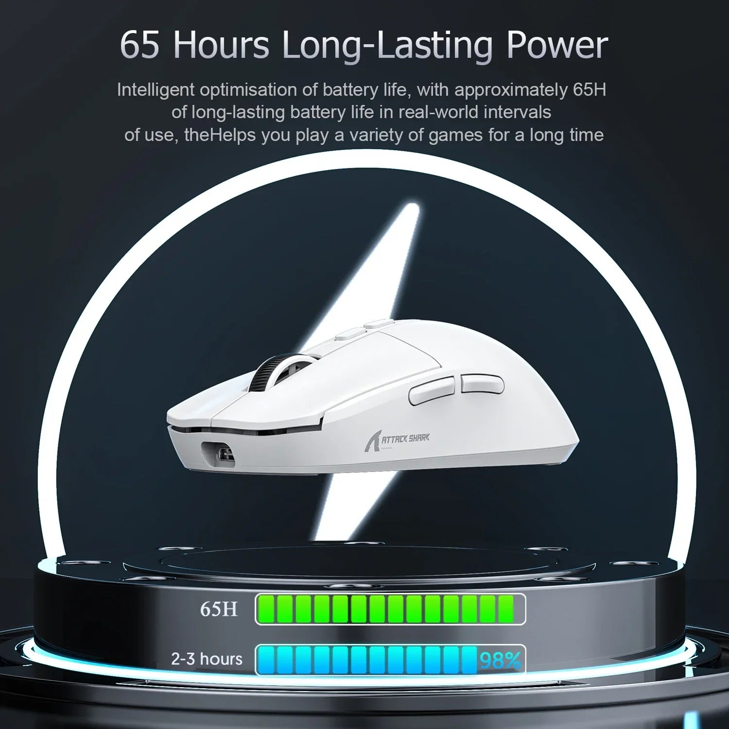 Attack Shark X6 RGB Wireless Gaming Mouse - 26000 DPI, Tri-Mode Connectivity