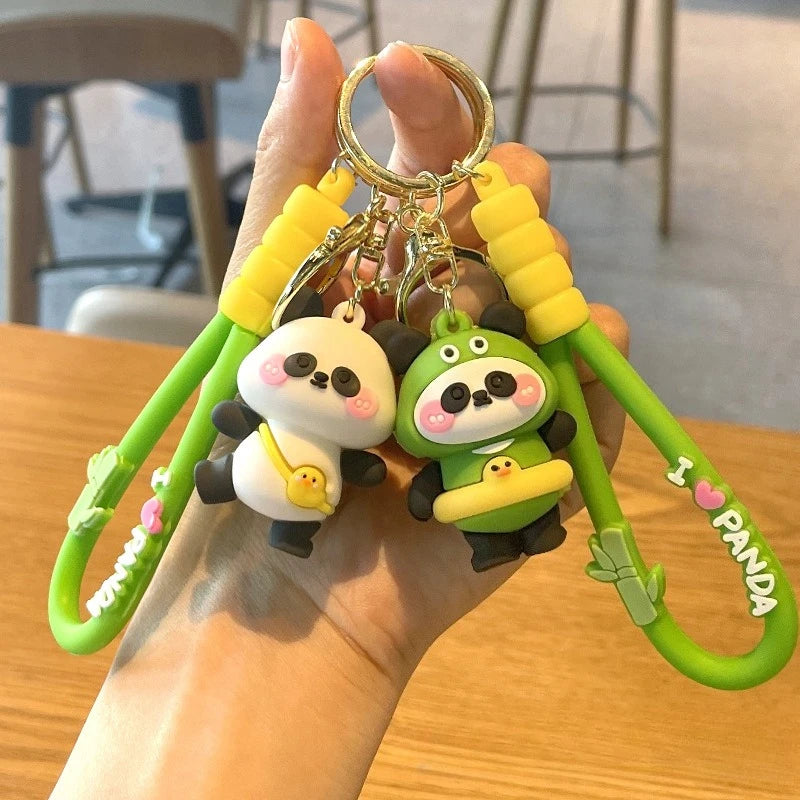 Adorable Kung Fu Panda Travel Keychain - Fun Soft Plastic Pendant