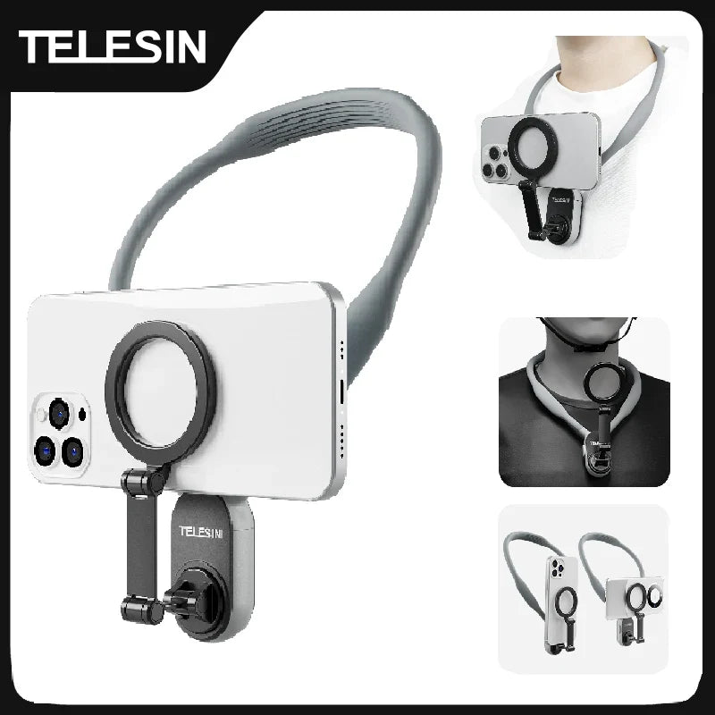 TELESIN Magnetic Neck Mount - Effortless Phone Shooting Accessory