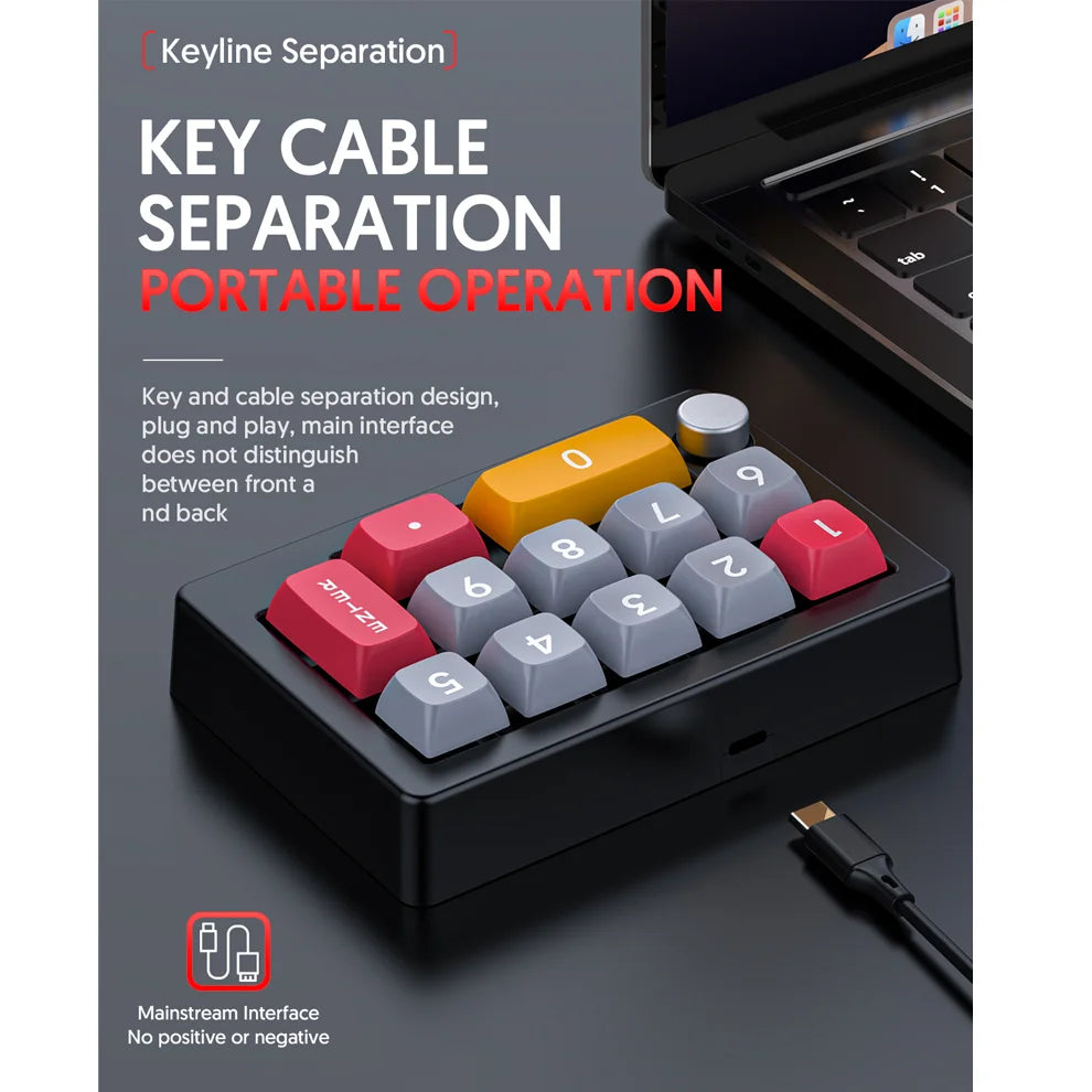 JOMAA RGB LED Mechanical USB Gaming Keypad - Programmable Control