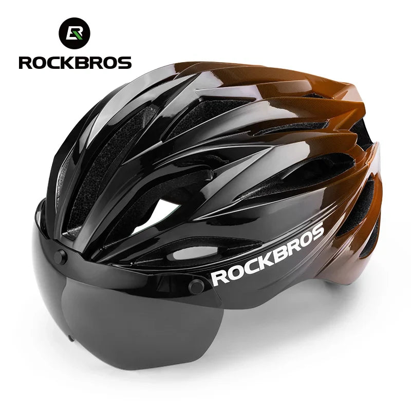 ROCKBROS Adjustable Cycling Helmet with Magnetic Goggles - Ultimate Safety