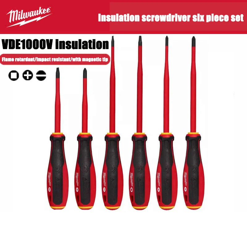 Milwaukee 1000V Insulated Screwdriver Set | 6-Piece Industrial Grade