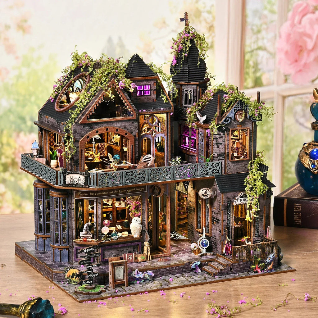 ASLOWSNAIL 3D Magic Castle DIY Book Nook Kit - Wooden Puzzle Decor
