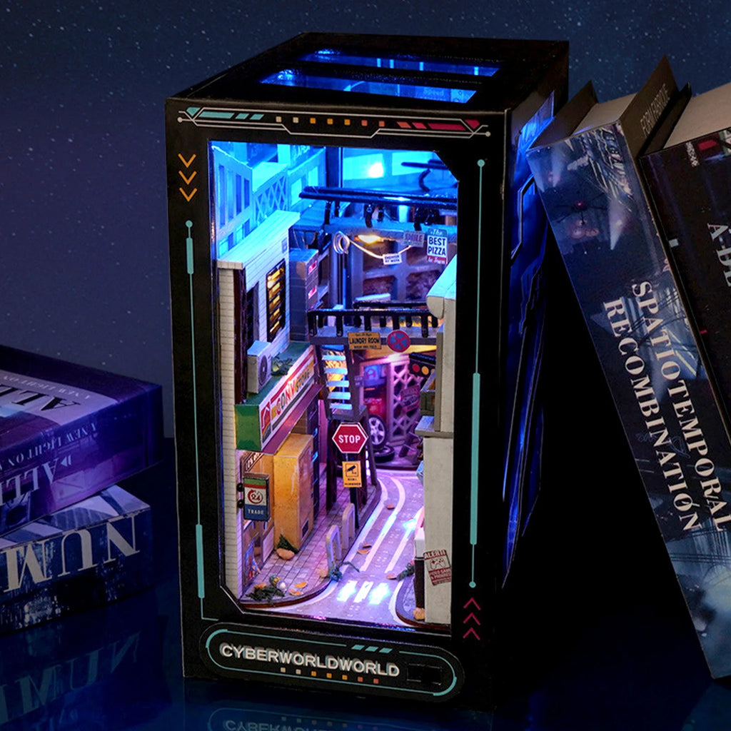 3D DIY Book Nook Kit - Wooden Puzzle with LED Lighting