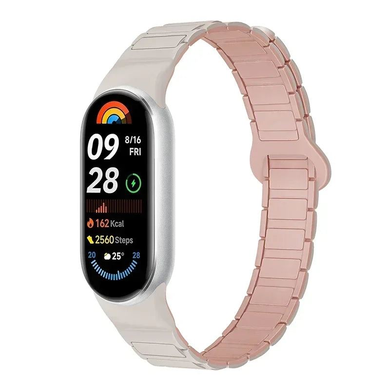 Premium Two-Tone Silicone Sports Watchband for Xiaomi Mi Band 8/9/10