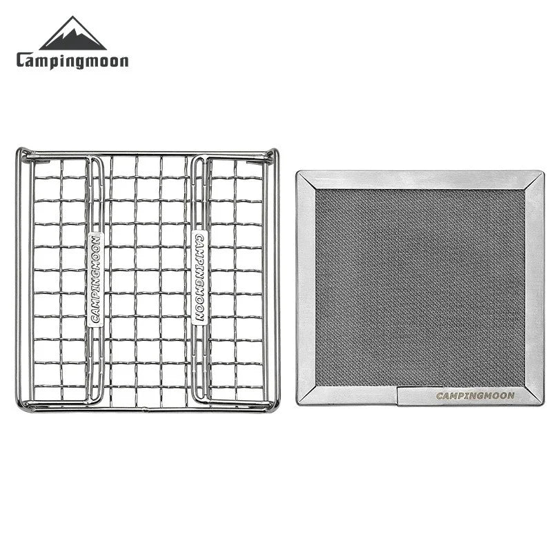 Stainless Steel Folding Grill Net for Outdoor Cooking - Space-Saving Design