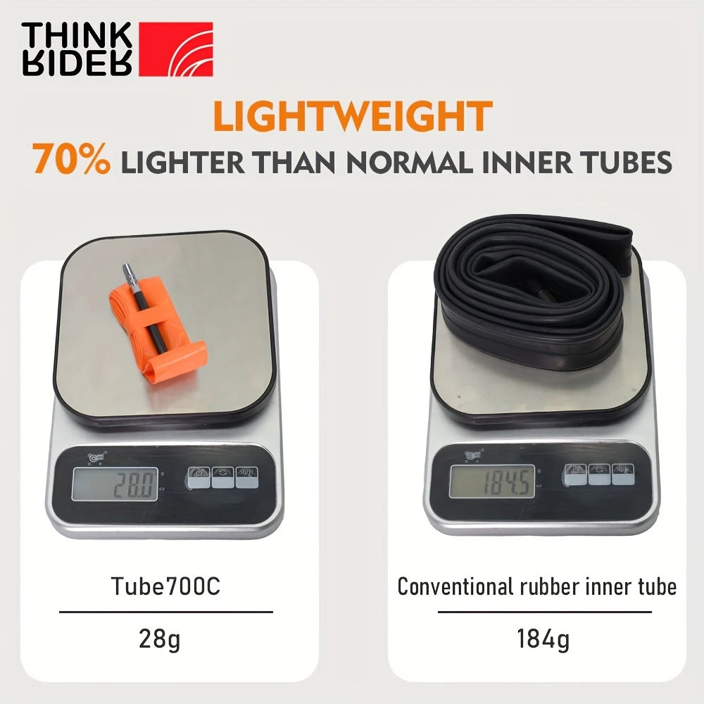 ThinkRider 28g Ultralight TPU Bike Inner Tube 700x18-32c French Valve