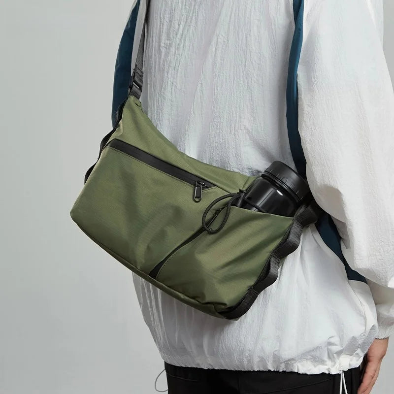 Men's Nylon Crossbody Shoulder Bag - Durable Large Capacity Travel Pack