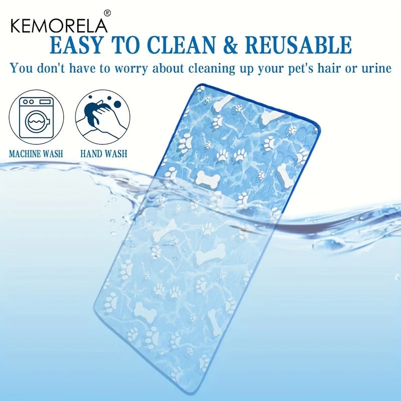 KEMORELA Large Self-Cooling Dog & Cat Pad - Washable, Durable Comfort