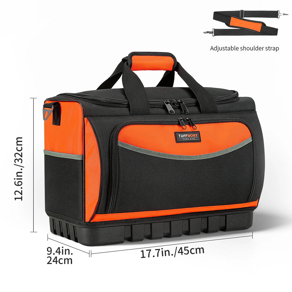 Heavy Duty Tool Bag Organizer with 18 Pockets & Adjustable Strap