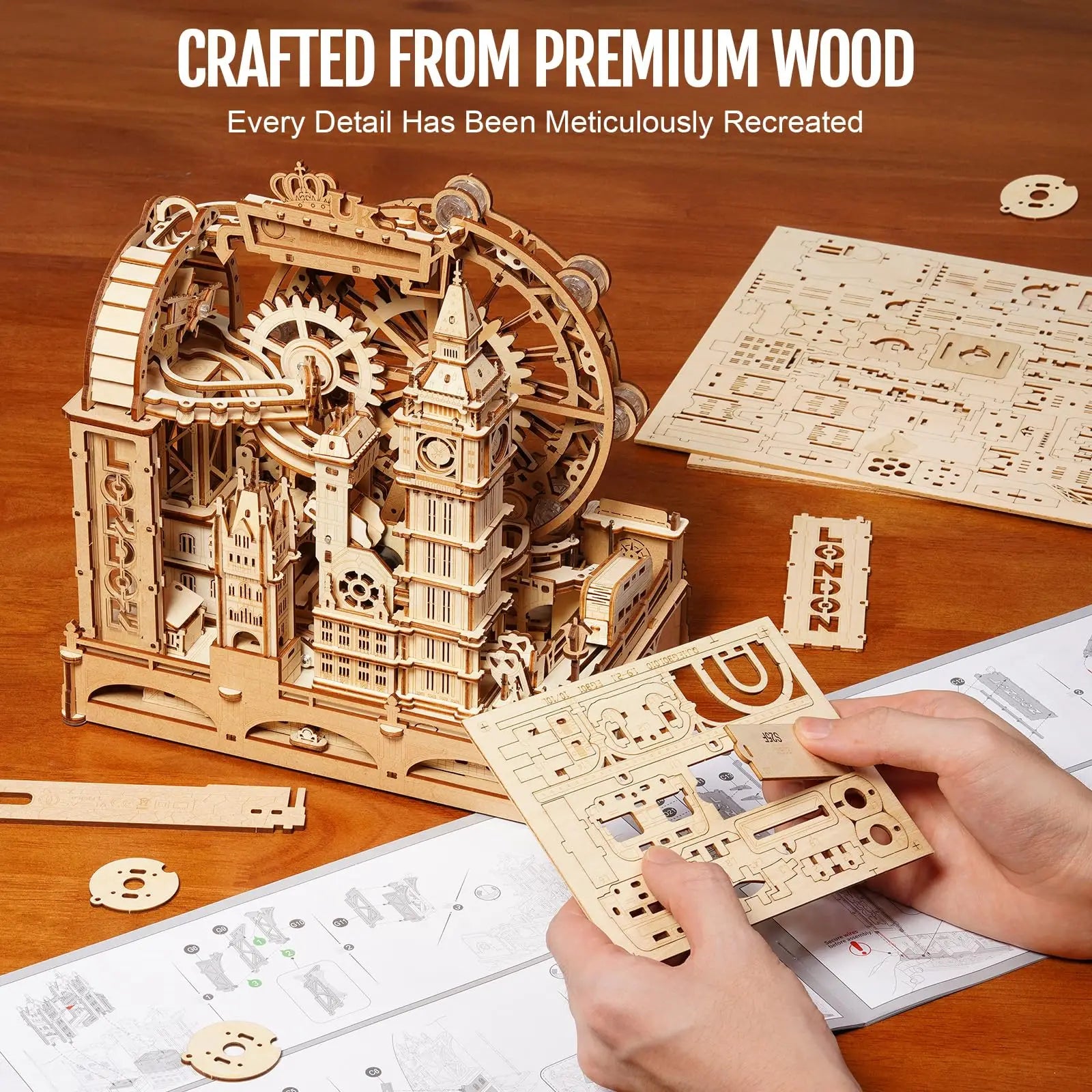 Rokr London Marble Run 3D Puzzle - Fun Interactive Gift for All Ages