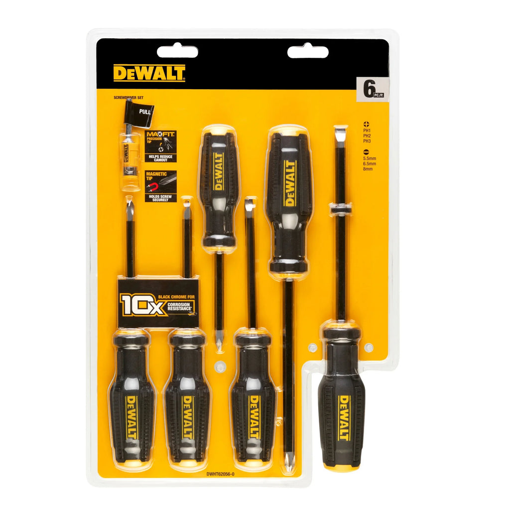 DEWALT 6-Piece Tip Screwdriver Set | MaxFit Design & Ergonomic Handle