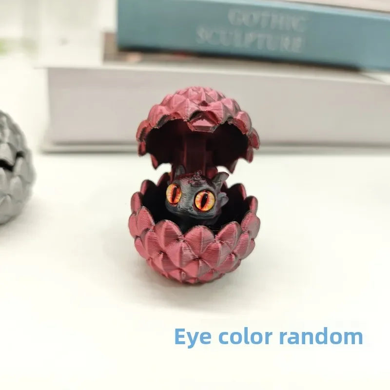 Artistic 3D Printed Dragon Egg Statue - Unique Home Decoration