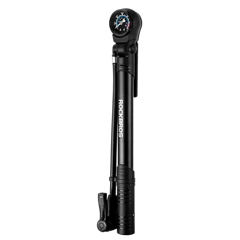 ROCKBROS 120PSI Portable Bike Pump with Pressure Gauge - Lightweight & Durable