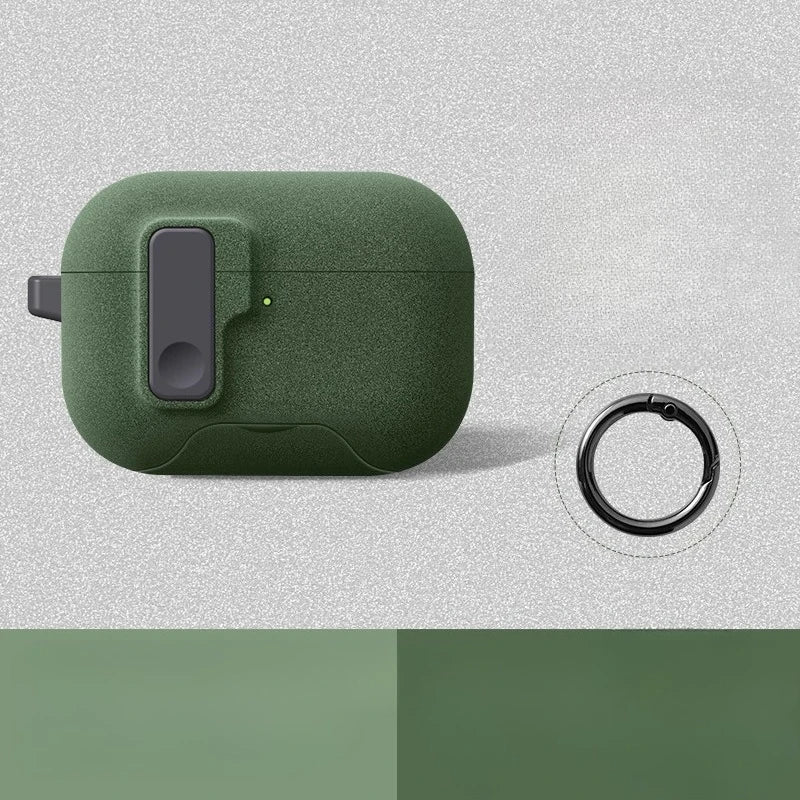 Silicone AirPods Pro 3 Case with Secure Lock & Phone Stand