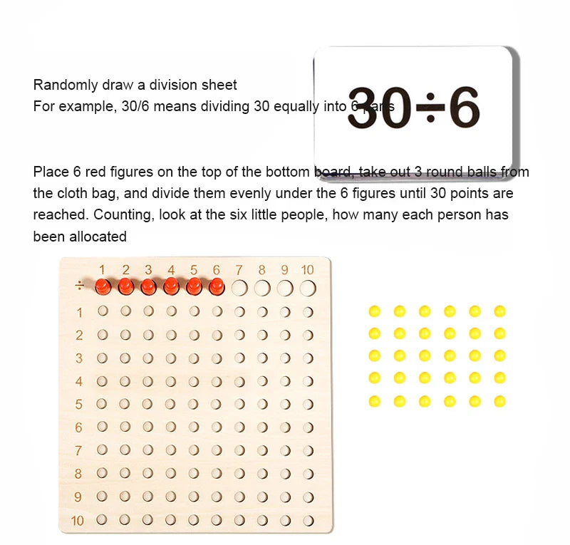 Montessori 99 Multiplication Board - Fun Math Learning Tool for Kids