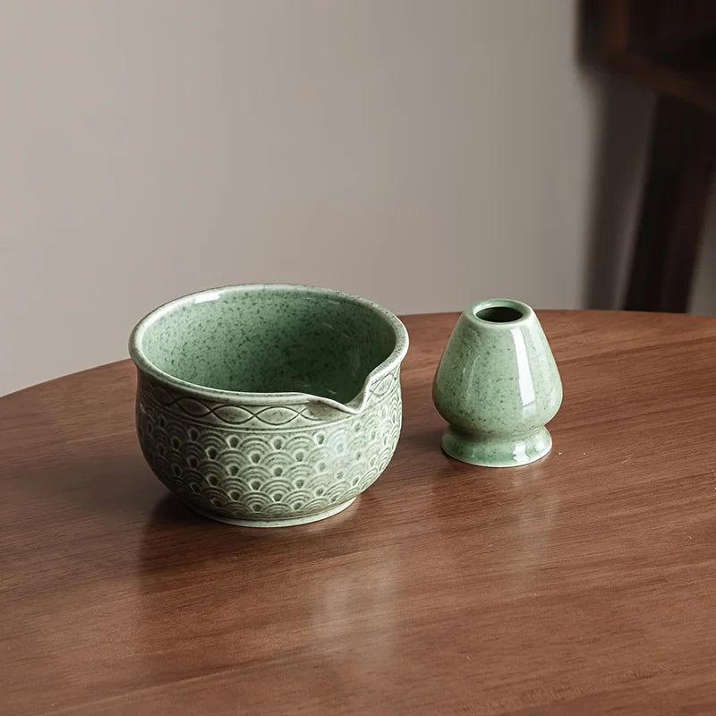 Authentic Japanese Matcha Tea Set - Bowl, Whisk & Accessories