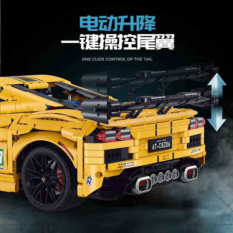 MOC Super Sport Car Building Blocks - Remote Control Hypercar Toy