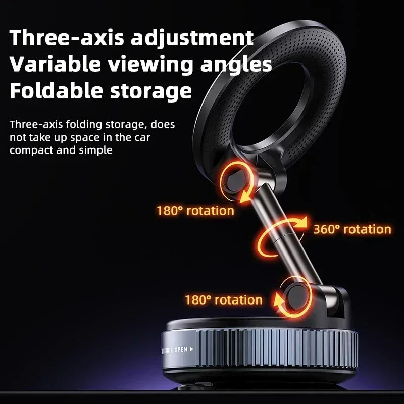 K007 Magnetic Phone Holder - 360° Adjustable Suction Stand for All Phones