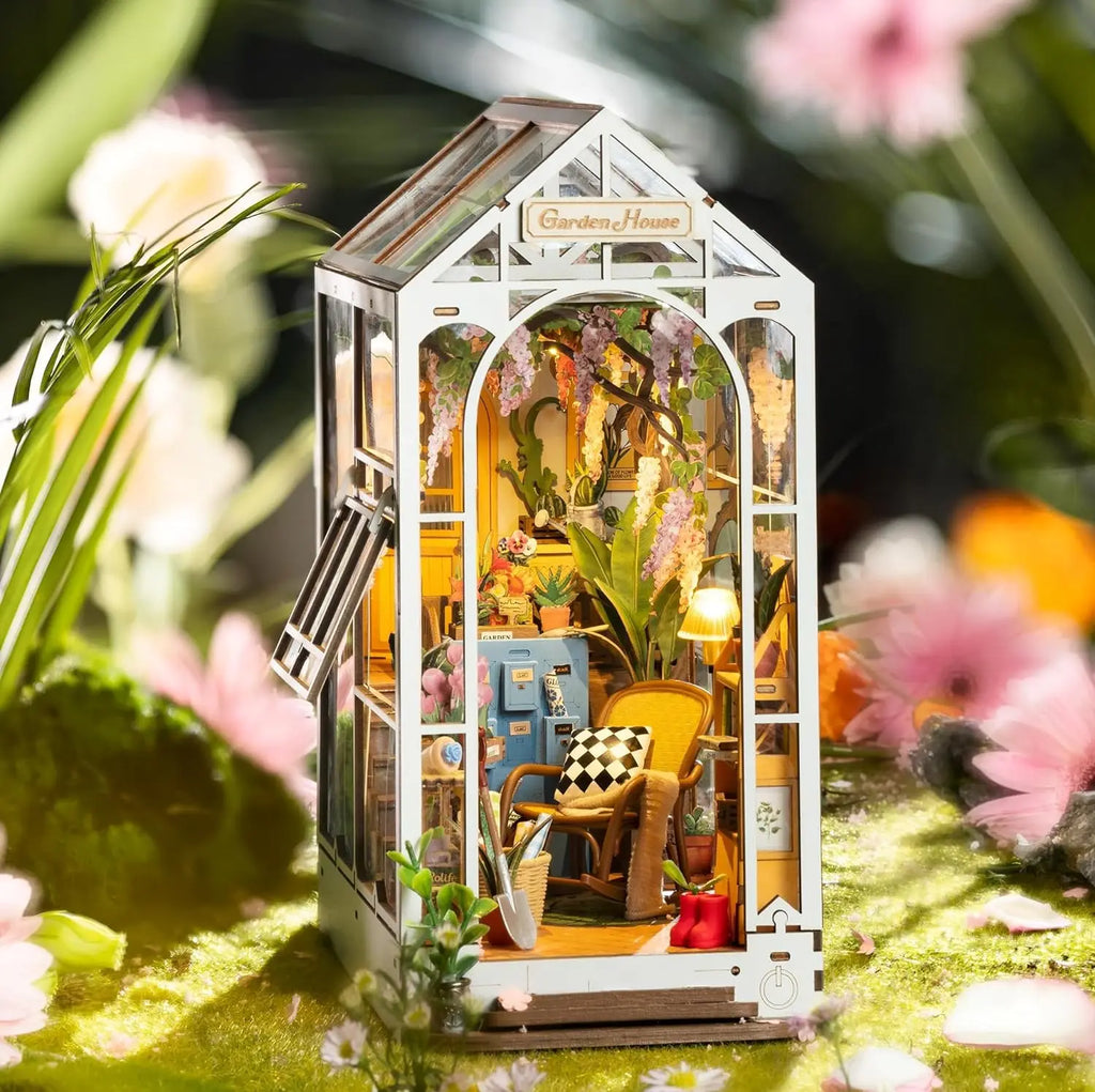 Rolife DIY Gardenhouse Book Nook Model Kit with LED Light - TGB06