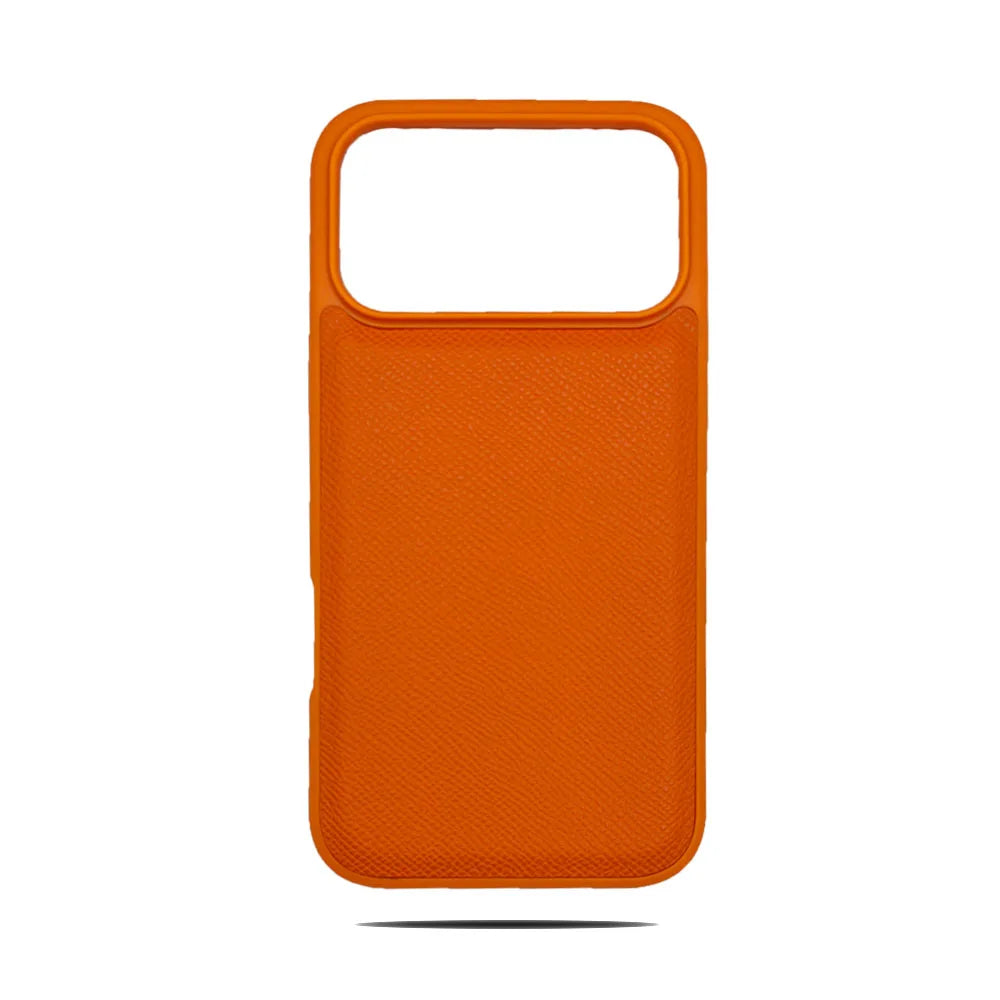 Stylish Orange PU Leather Phone Case for iPhone 17 Series