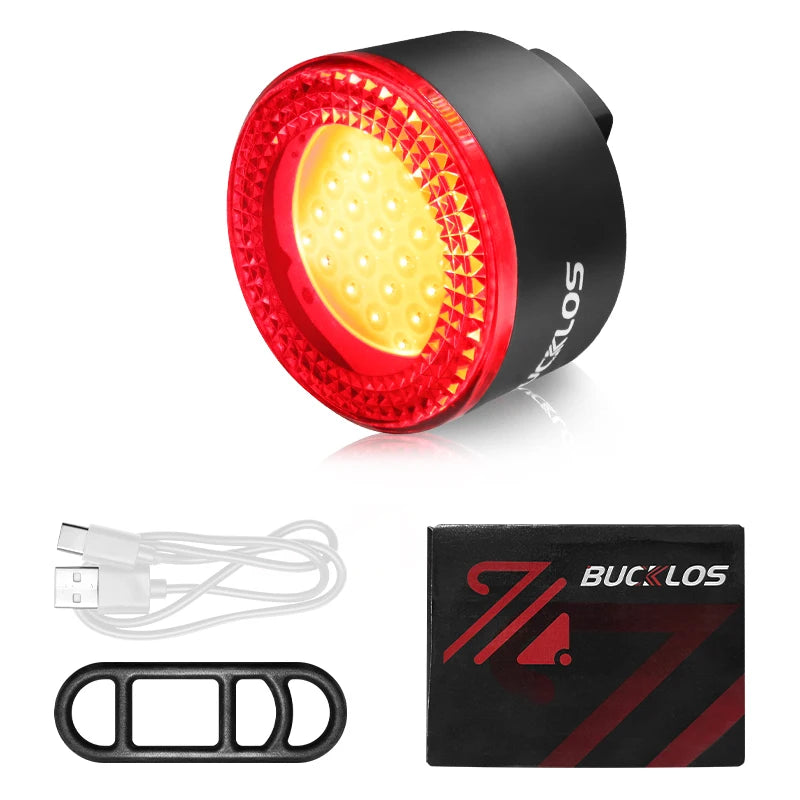 BUCKLOS USB Rechargeable Bike Lights - Front & Rear LED Safety Set