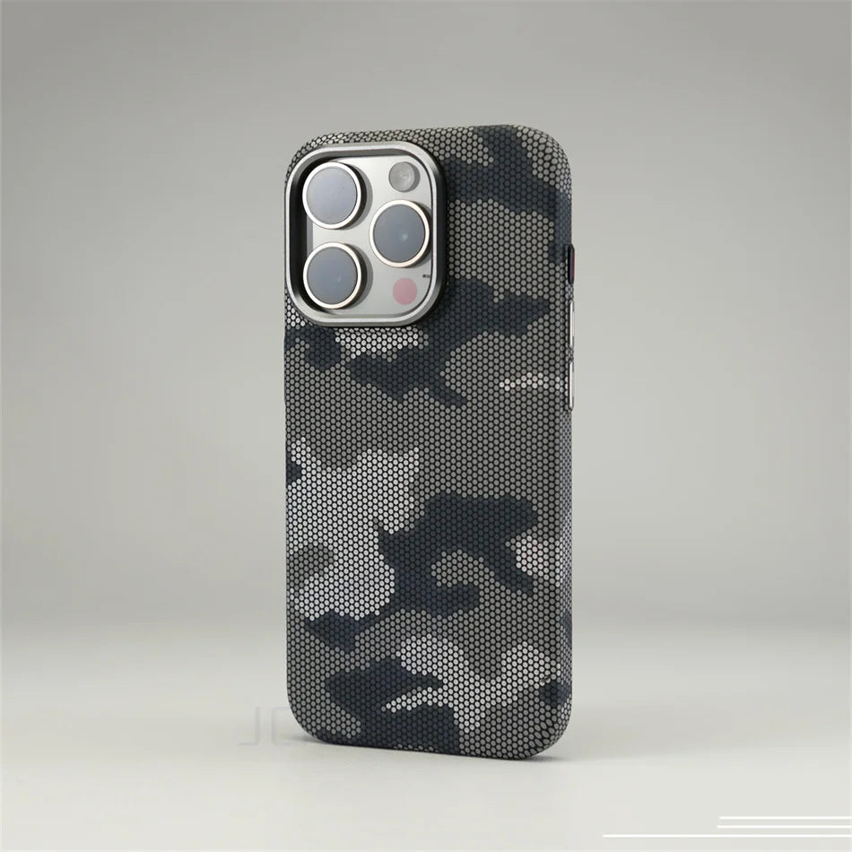 Magnetic Carbon Fibre Pattern Case for iPhone 13/14/15 Pro Max