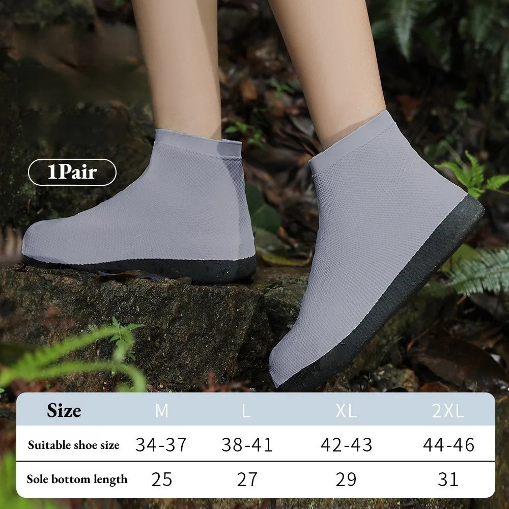Waterproof Anti-Slip Shoe Covers for Rainy Days - Reusable & Unisex