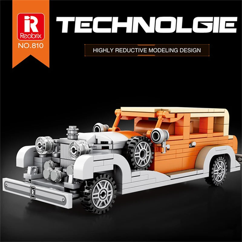 2024 Classic Vintage Racing Car Building Blocks - Super Sport Toy