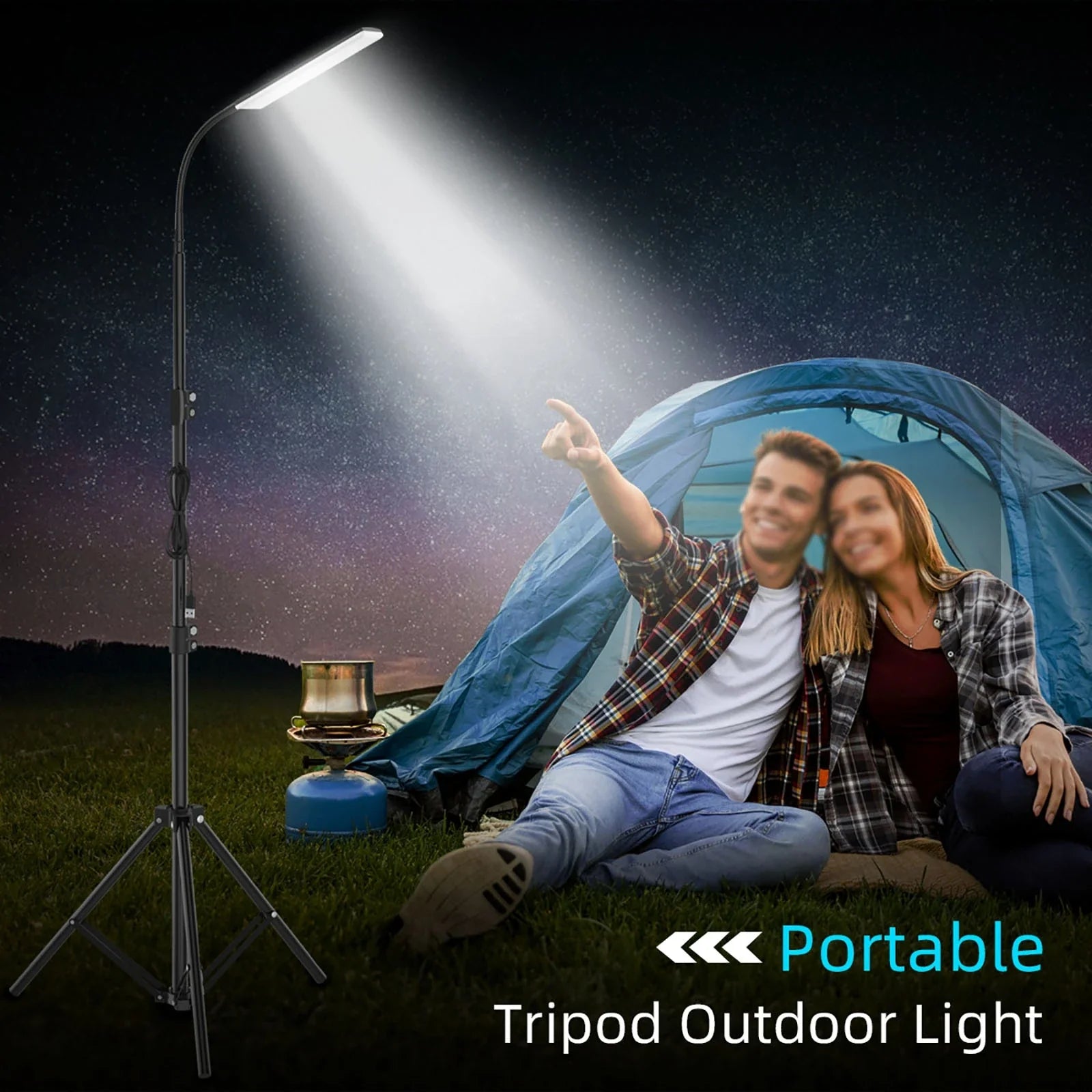 Adjustable Outdoor Camping Light with Tripod - 1680 Lumens Bright