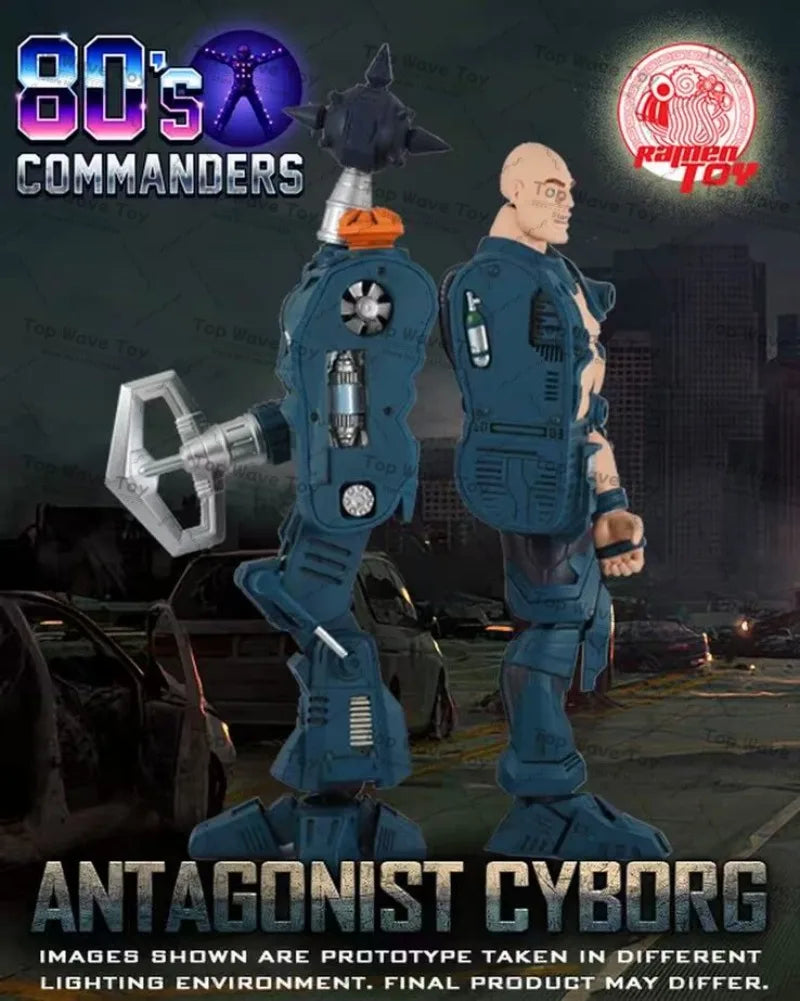 80s Commander Antagonist Cyborg Action Figure - 1/12 Scale Collectible Doll