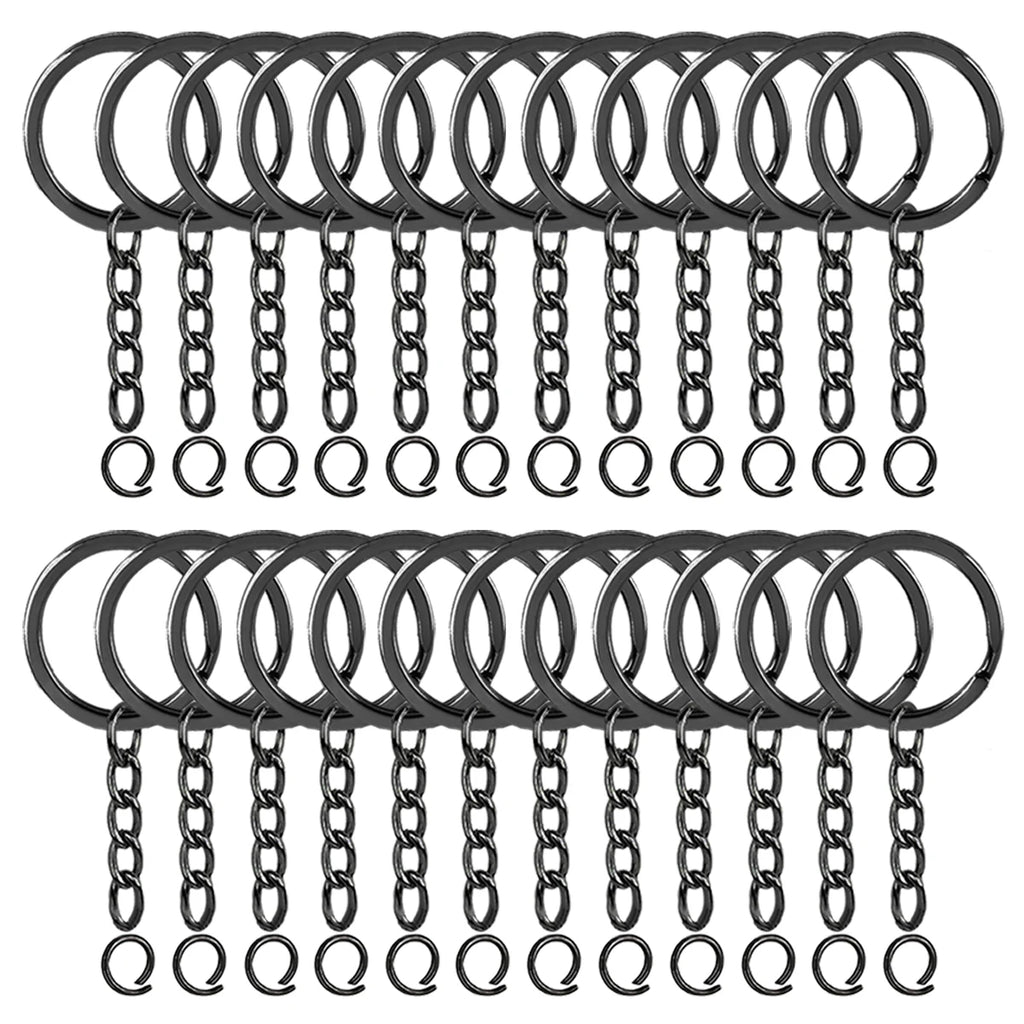 Versatile Keychain Rings Set for Crafts & Accessories - 18/30/50 Pack