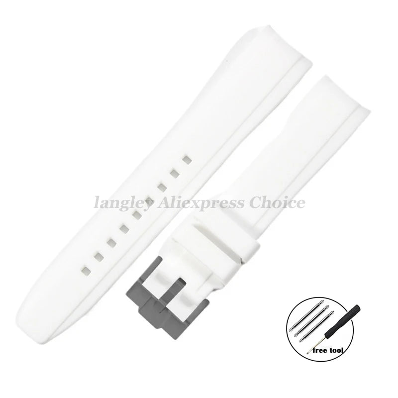 Versatile 20mm & 22mm Soft Rubber Watchband for Most Traditional Watches